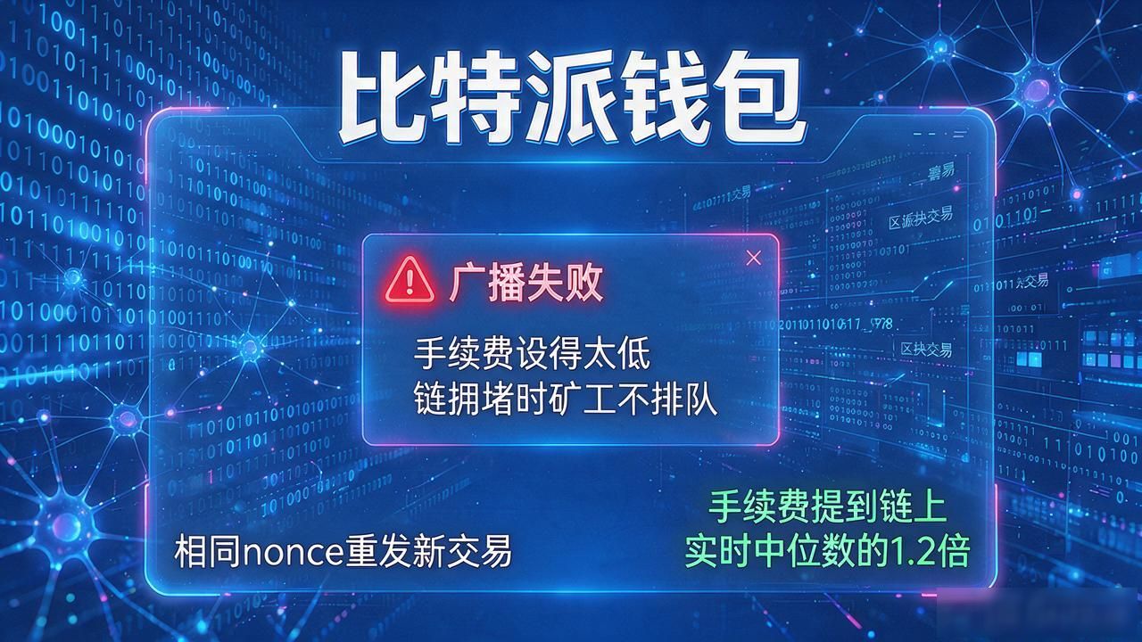 比特派钱包交易卡住解决方法_比特派钱包交易广播失败原因_比特派钱包广播失败